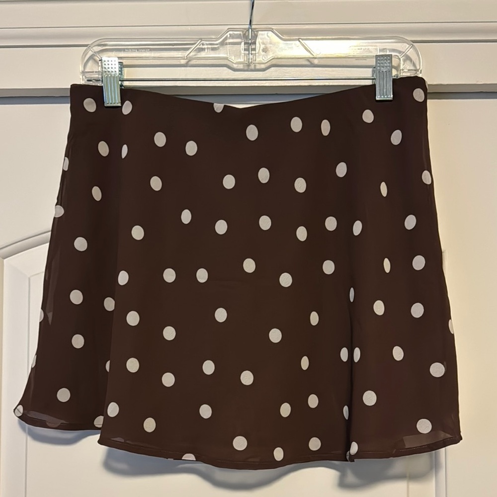 Brown Polka Dot Skirt